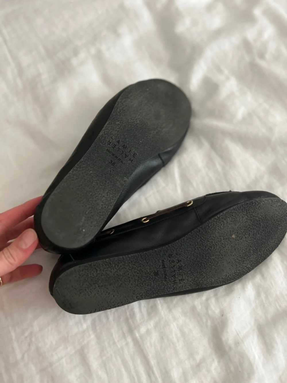 Jamie Haller Black Leather Boat Loafers 38 - Picture 8 of 9